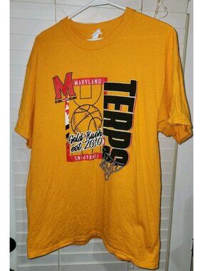 Maryland Terrapins Men’s Basketball Gold Rush 2010 tee mens Large OCEAN CITY OC